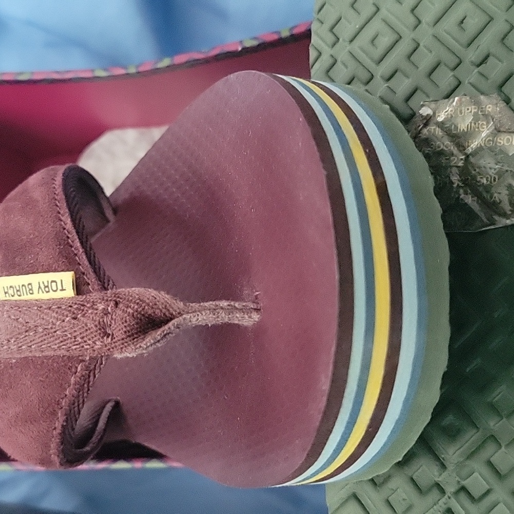 Tory Burch Burgundy Flip Flops - Picture 5 of 6